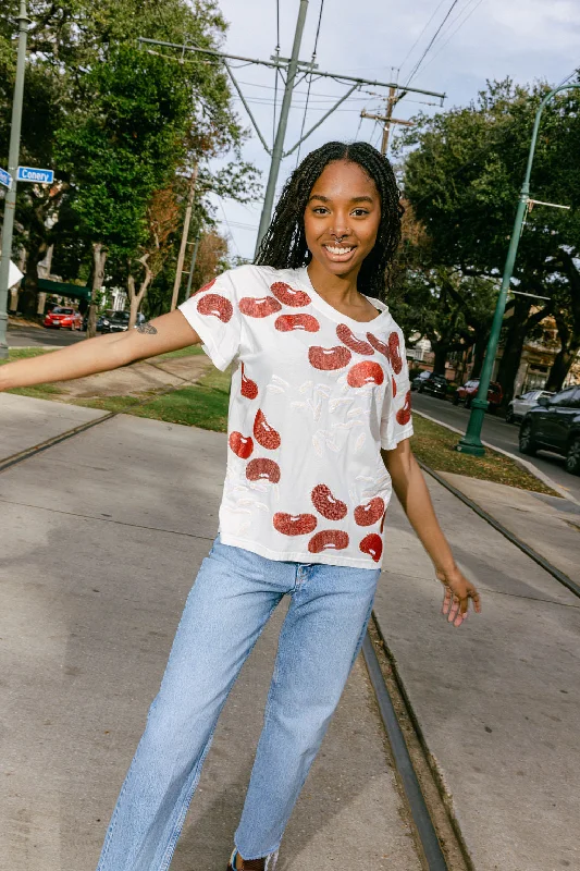 White Red Beans & Rice Tee