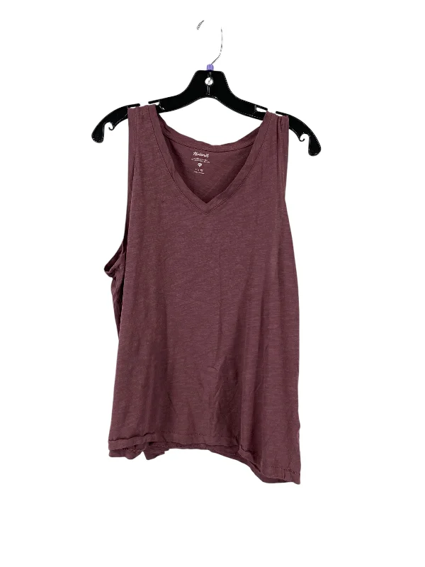 Top Sleeveless By Madewell In Purple, Size: 1x