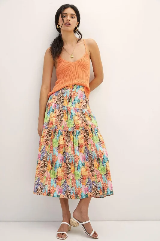 Villa Tiered Maxi Skirt