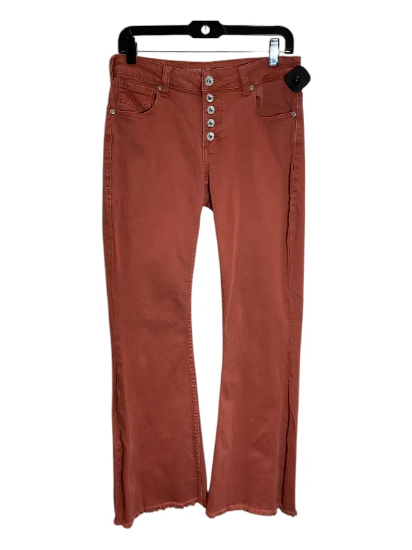 Jeans Flared By Clothes Mentor In Orange, Size: 10