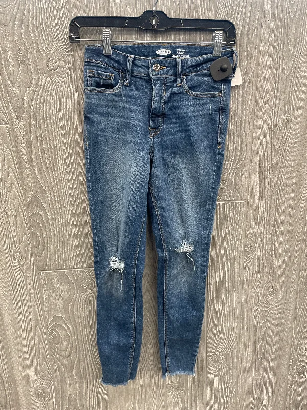 Jeans Skinny By Old Navy In Blue Denim, Size: 0