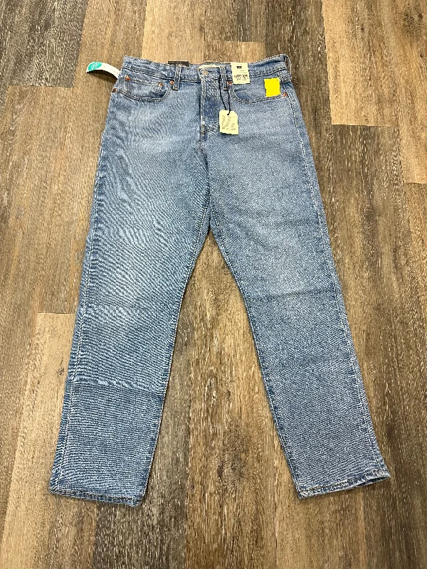 Jeans Straight By Levis In Blue Denim, Size: 10