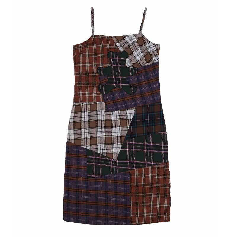 Patched Up Plaid Dress