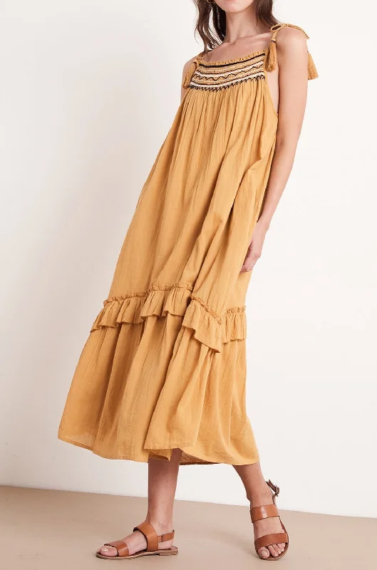 VONNIE EMBROIDERED MAXI DRESS