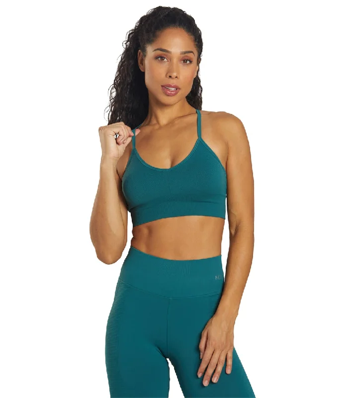 NUX One By One Sports Bra Green Tambourine