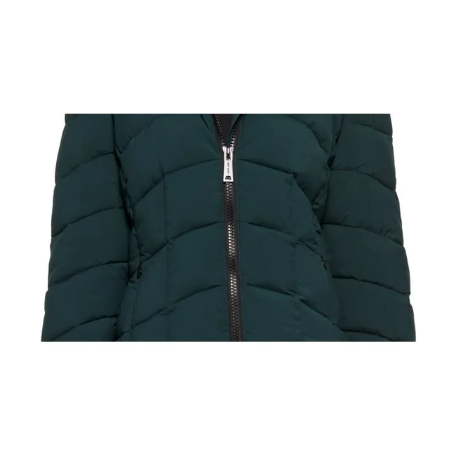 Calvin Klein Women's Hooded Stretch Packable Puffer Coat Green Size Medium