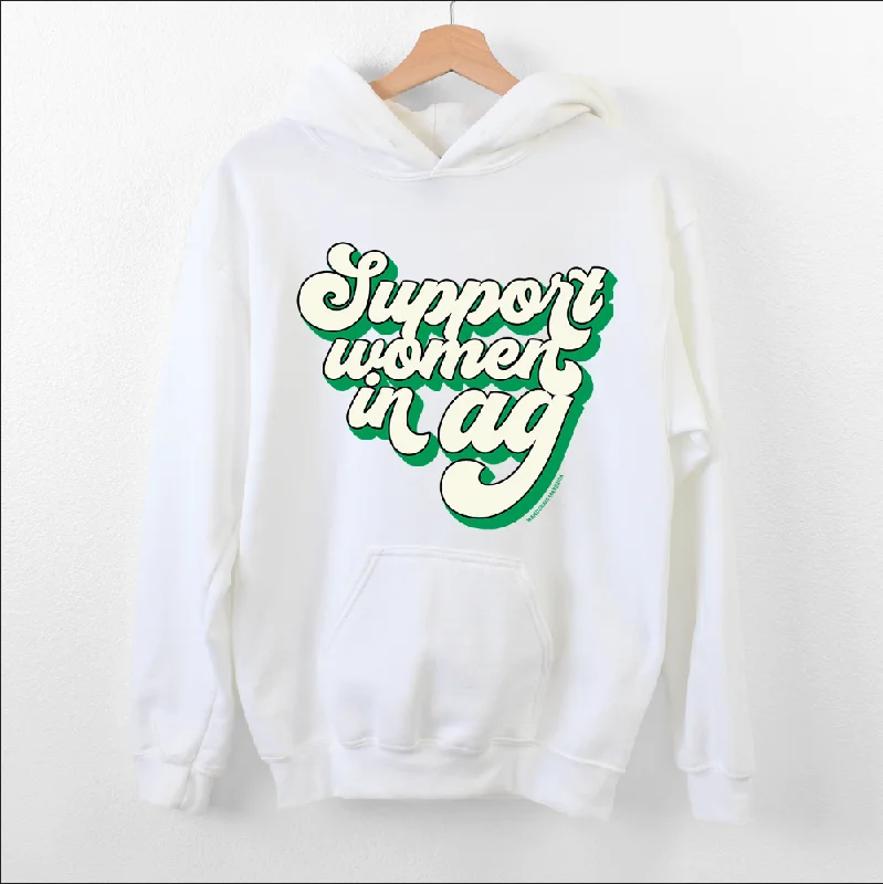 Retro Support Women In Ag Green Hoodie (S-3XL) Unisex - Multiple Colors!