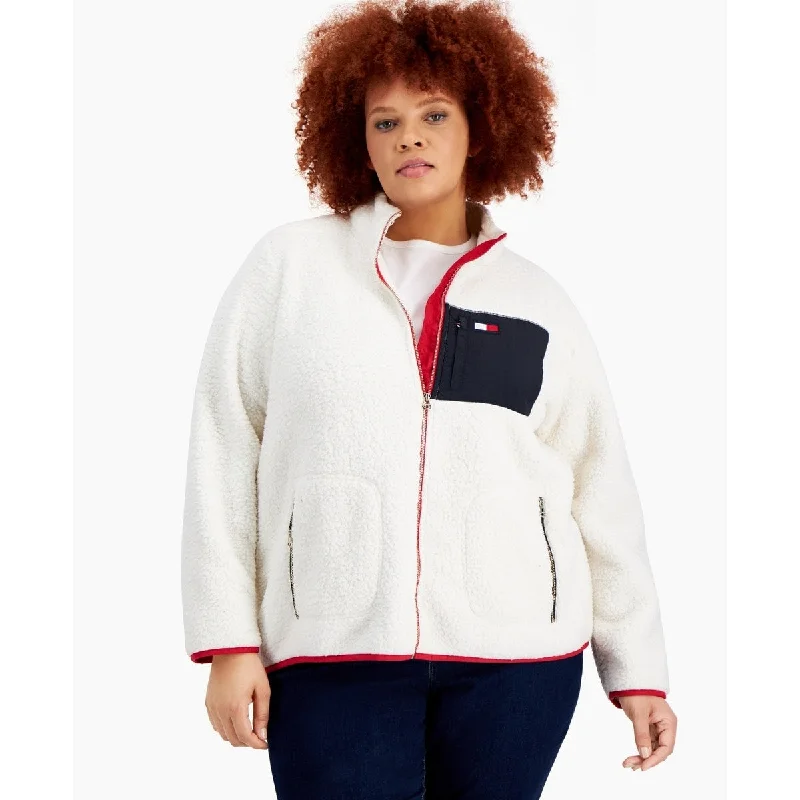 Tommy Hilfiger Women's Logo Jacket White Size 2X