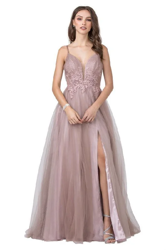 Long Spaghetti Straps Evening Prom Ball Gown