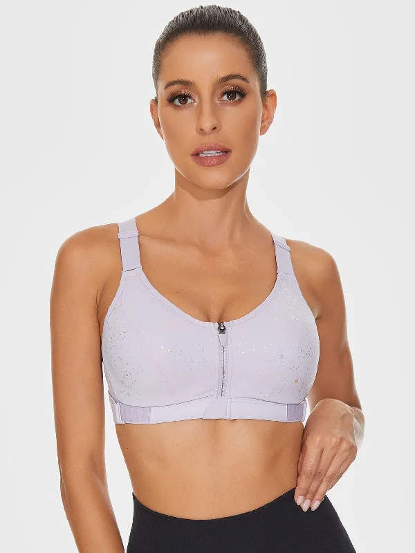 Padded Sports High Impact Racerback Bra Purple